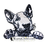 Stickdatei Applikation Bullterrier "Gracie" - realistisch - FÜR HELLE & DUNKLE STOFFE