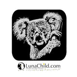 Stickdatei Koala Bär "Edgar" - realistisch - FÜR DUNKLE STOFFE