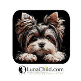 Stickdatei Biewer Yorkshire Terrier "Noel" - realistisch - FÜR DUNKLE STOFFE