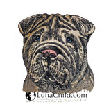 Stickdatei Applikation Shar Pei "Harper" - realistisch - FÜR HELLE & DUNKLE STOFFE