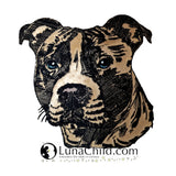Stickdatei Applikation Staffordshire Bull Terrier "Rachel" - realistisch - FÜR HELLE & DUNKLE STOFFE
