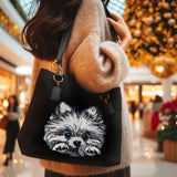 Stickdatei Applikation Pomeranian "Lou" - realistisch - FÜR HELLE & DUNKLE STOFFE