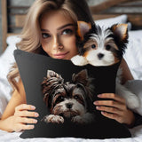 Stickdatei Biewer Yorkshire Terrier "Noel" - realistisch - FÜR DUNKLE STOFFE