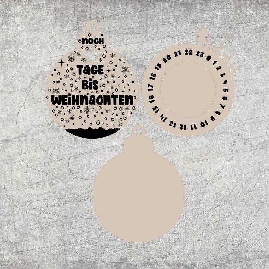 *Weihnachtscountdown* Laserdatei, Plotterdatei - Sewando