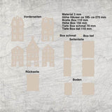 Basteln *3 mm Häuserbox* Laserdatei - Sewando