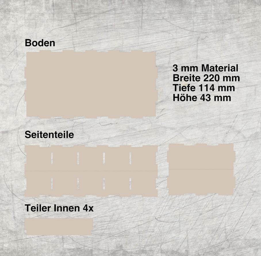 Basteln *3 mm Tape Box* Laserdatei - Sewando