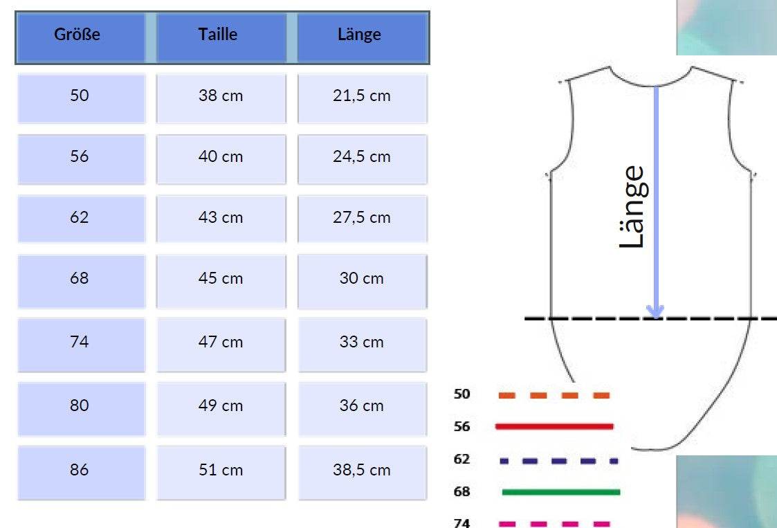 Wickelbody Louane Schnittmuster Gr. 50-86 - Sewando