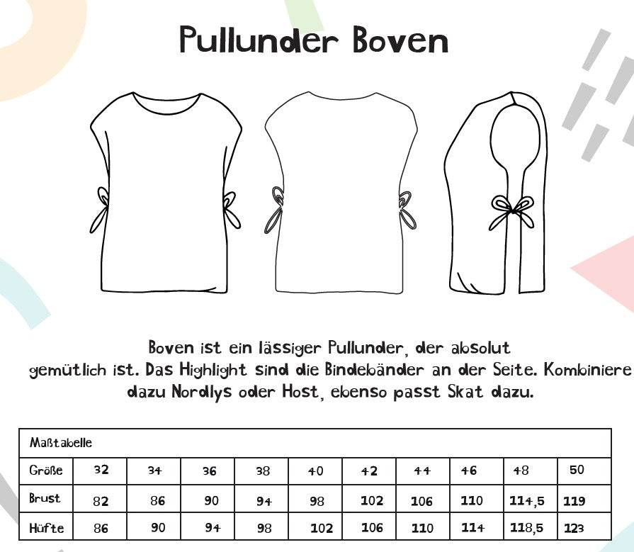 Schnittmuster Pullunder Boven Gr. 32-50 - Sewando