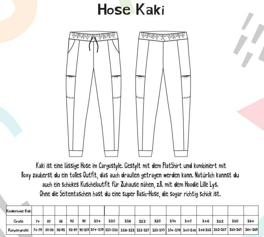 Schnittmuster Hose Lille Kaki Gr. 74-164 - Sewando