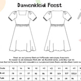 Schnittmuster Kleid Feest Gr. 32-50 - Sewando