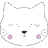 Stickdatei - Katze 4 ITH in 5 Gr. Kissen Kirschkernkissen