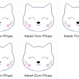 Stickdatei - Katze 4 ITH in 5 Gr. Kissen Kirschkernkissen