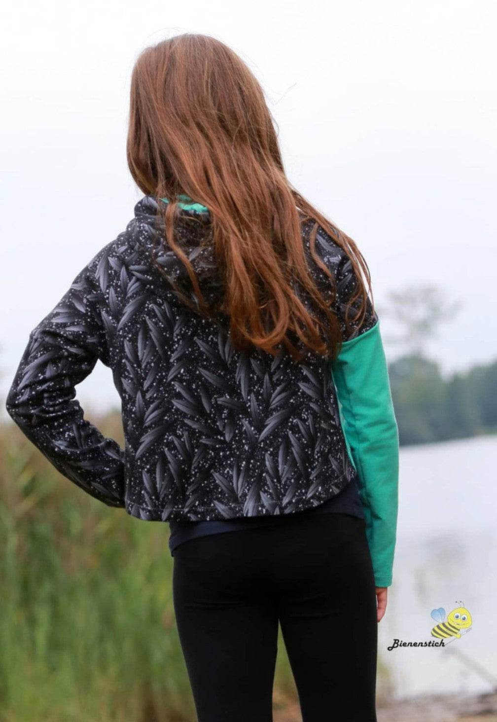 E-Book cropped Hoodie Gr. 104 - 140 - Sewando