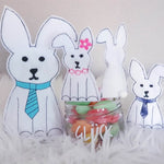 ITH Hasen Set Hase Ostern 3 Größen und 3 Designs Stickdatei - Sewando