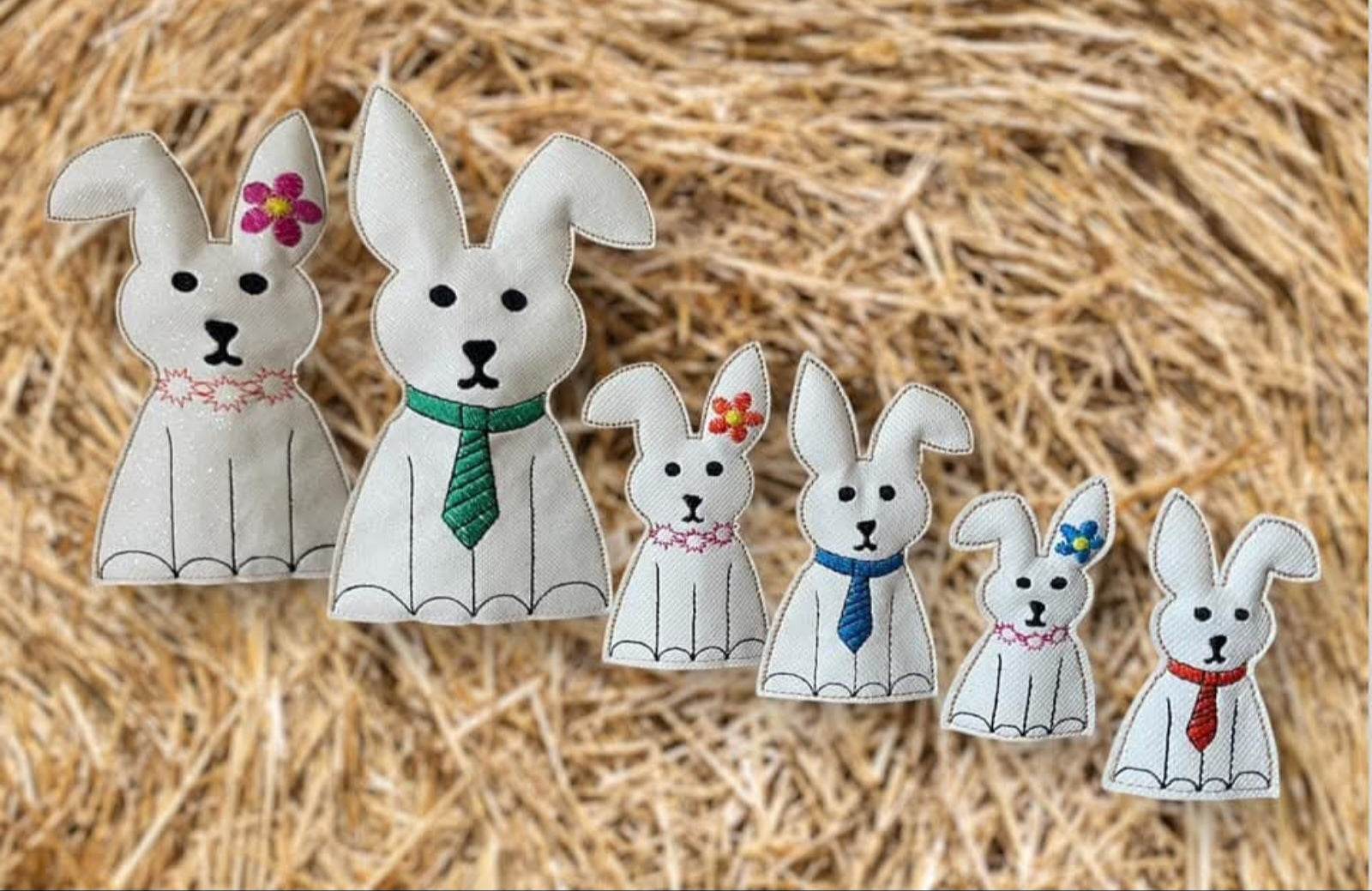ITH Hasen Set Hase Ostern 3 Größen und 3 Designs Stickdatei - Sewando