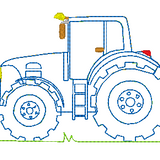 Stickdatei Doodle Traktor Trecker
