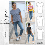 Schnittmuster Shirt REGAU Gr. 32-56 : - Sewando