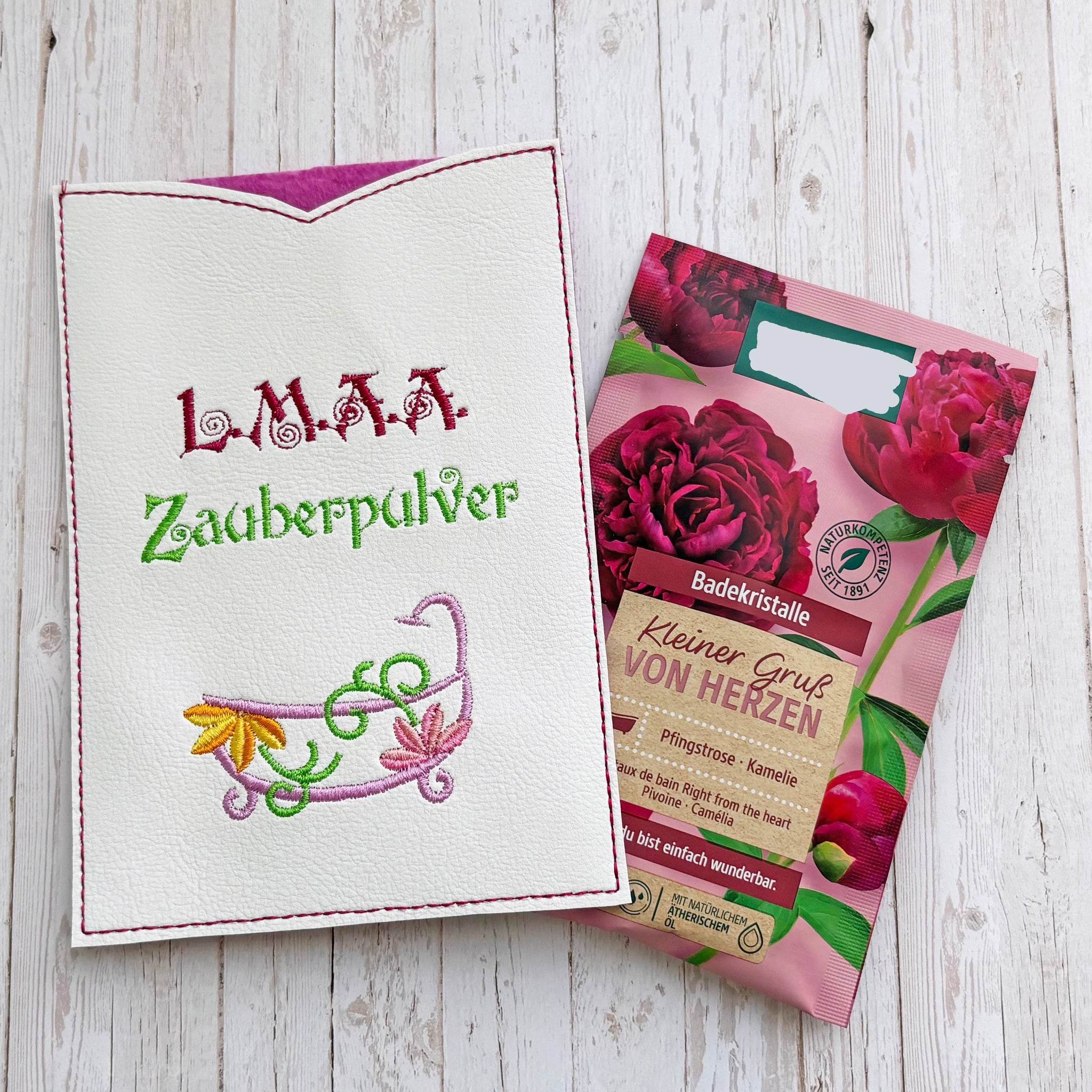 3x Stickdatei Badezauber ITH Hülle für Badesalz - Sewando