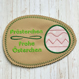 5x Stickdatei "Österchen" ITH Eirug mit Spruch