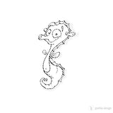 Digi Stamp Set "Seepferdchen" - Drucken | Basteln | Plotterdatei