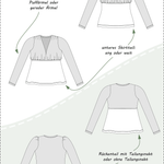 Selina – Feminines Shirt mit Kräuselungen & V-Ausschnitt Gr. 34-50 / BU 80-116 - Sewando