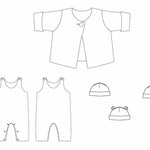 Set Baby Jacke Strampler und Mütze als Sparpaket Schnittmuster Ebook pdf Schnittmuster PDF Ebook download Patternforkids 