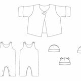 Set Baby Jacke Strampler und Mütze als Sparpaket Schnittmuster Ebook pdf Schnittmuster PDF Ebook download Patternforkids 