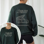 Zweiteiliges Weihnachts-Plotterdatei-Set mit In my cozy Christmas Era & Coming Home for Christmas – Line Art Designs für Sweater, Hoodies & festliche DIY-Projekte.