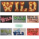 Stickdatei Set: WILD in 7 Varianten für 13x18 inkl Anleitung - Animalprint Statement