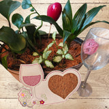 Stickdatei Mug Rug Weinglas Set 2565 / 1