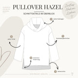Schnittmuster Pullover HAZEL | weite Ärmel, Rollkragen, Seitenschlitze | Gr. 34-48 (PDF)