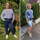 Schnittmuster Bluse FIONA | mit breitem Reverskragen und V-Ausschnitt | Gr. 34-48 (PDF)