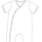 Schnittmuster Strampler LEON PDF 2-in-1 mit Druckknöpfen für Baby in den Größen 50/56-98/104.