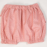 Schnittmuster Baby Twinset Babykleid Hängerchen und Pumphose - rosa Pumphose mit buntem Punktmuster.