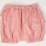 Schnittmuster Baby Twinset Babykleid Hängerchen und Pumphose - rosa Pumphose mit buntem Punktmuster.
