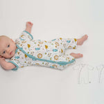 Schnittmuster Strampler LEON PDF 2-in-1 Druckknöpfe für Baby, Größen 50/56-98/104, mit Anleitung.