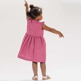 Schnittmuster Kleid MIMI PDF 2-in-1: Verspieltes Mädchenkleid in pink, 2-in-1 Design für Kinder von 68/74 bis 116/122.
