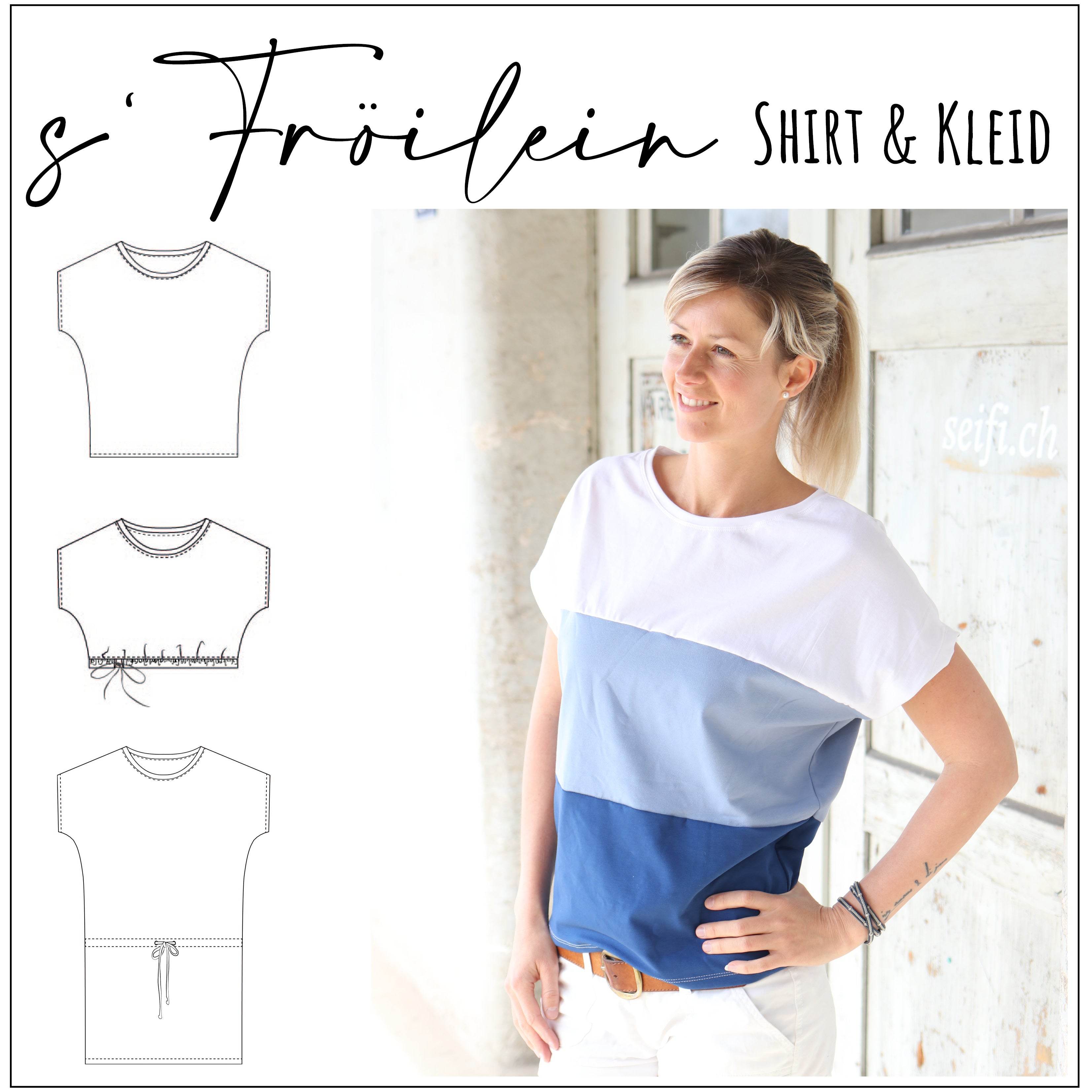Schnittmuster Shirt und Kleid s'Fröilein - Gr. XS - XXL - Sewando