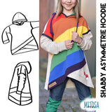 Schnittmuster "Shabby Asymmetrie Hoodie Kids" Gr. 74 - 164