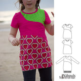 Schnittmuster Longshirt und Kleid "Hula Wave" Gr. 80-164