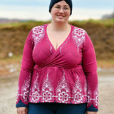 Schnittmuster Wickelshirt IMMERSCHÖN Gr. 32-54 Bauchschmeichler