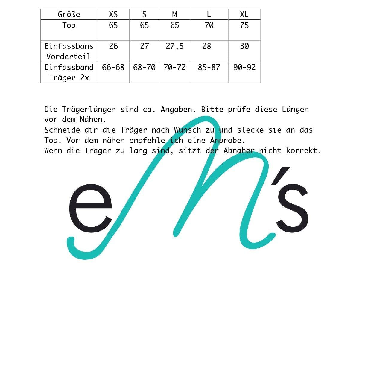 Schnittmuster Top ELENI Gr. XS-XL : - Sewando