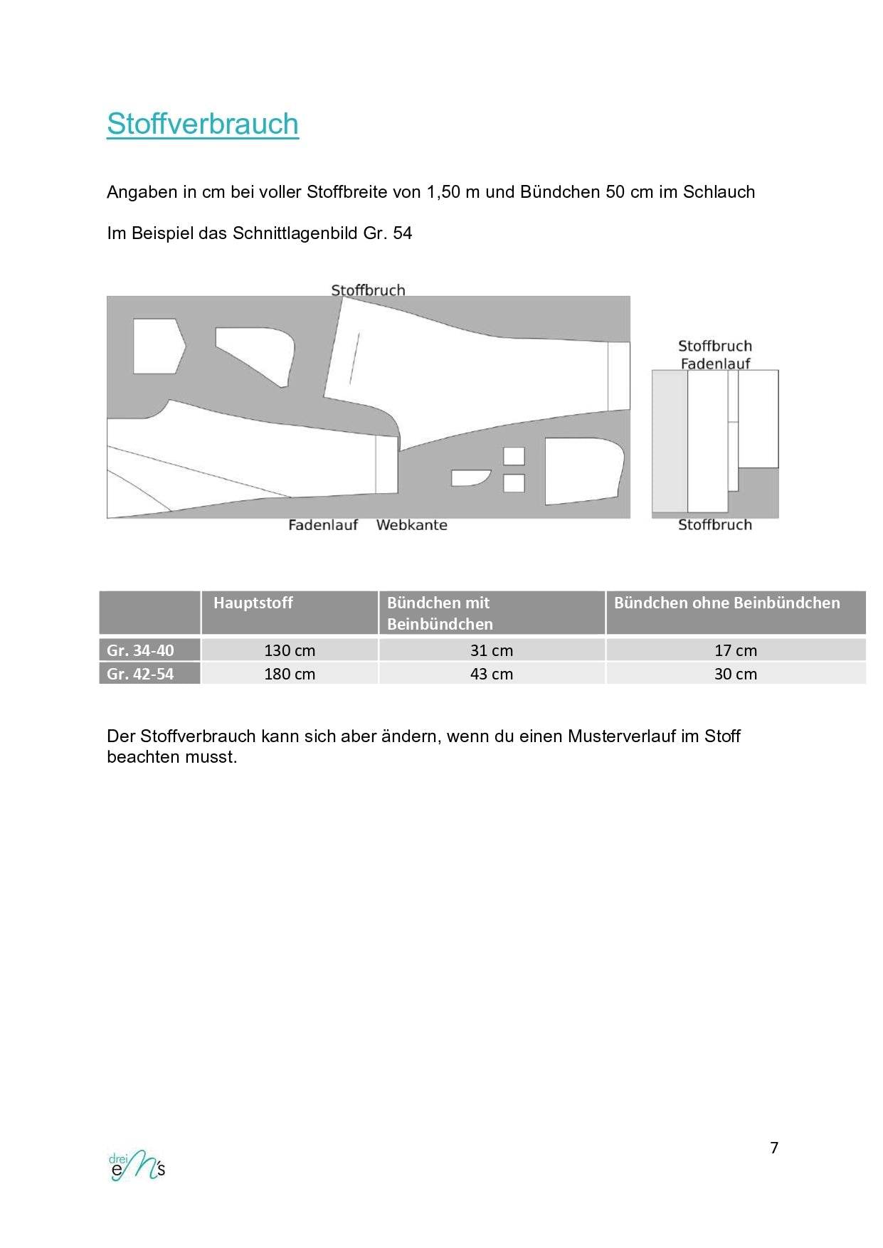 Schnittmuster Hose TENNA Gr. 34-54 : - Sewando