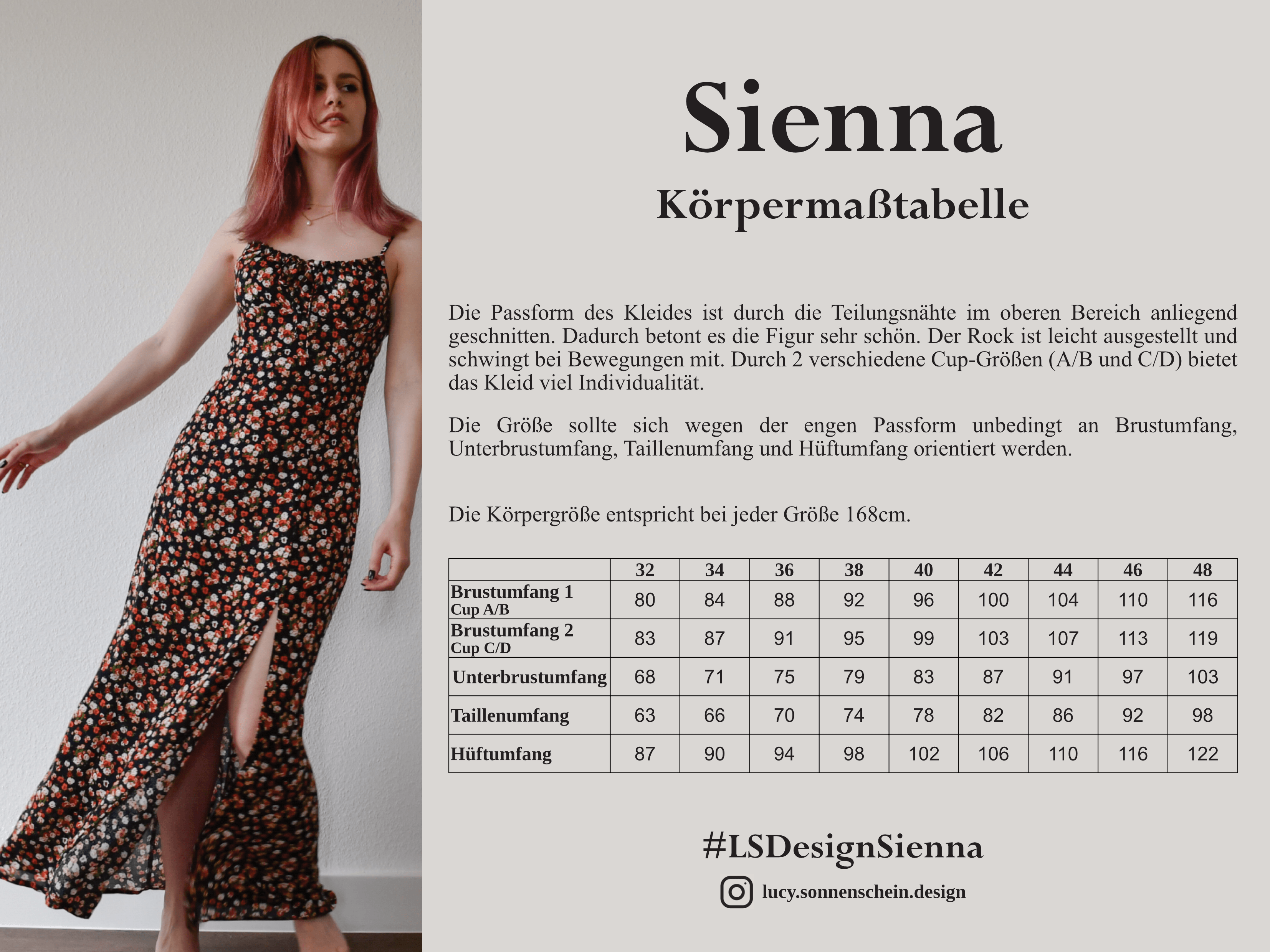 Sommerkleid - Sienna - Schnittmuster - Gr. 32-48 - Sewando