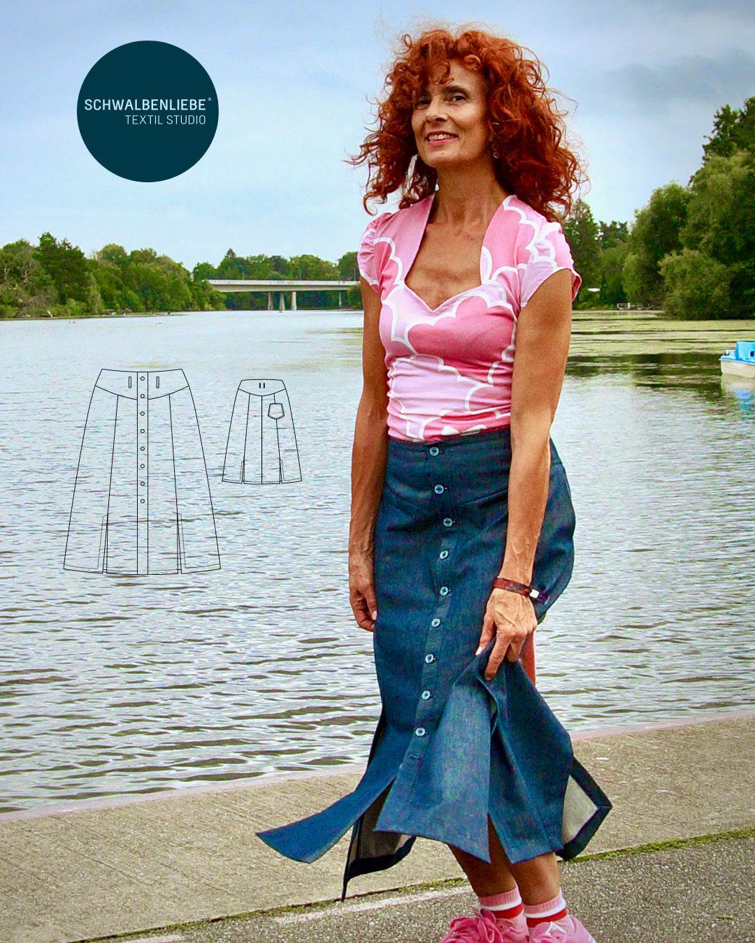 Edda Vintage Bahnenrock | Schnittmuster + Anleitung | Gr. 32-58 | Anfänger+ - Sewando