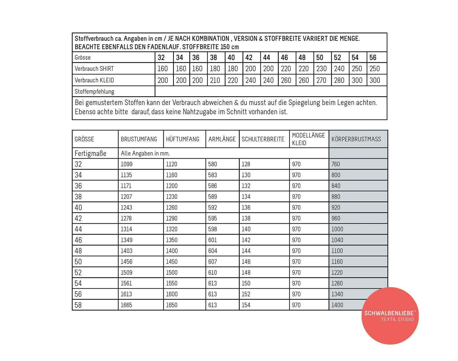 Flanellhemd & Kleid | Schnittmuster für Frauen + Anleitung PDF | Gr. 32-58 | für Anfänger - Sewando
