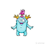 Digi Stamp Set "Monster mit Zopf" - Drucken | Basteln | Plotterdatei
