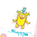 Digi Stamp Set "Monster mit Zopf" - Drucken | Basteln | Plotterdatei