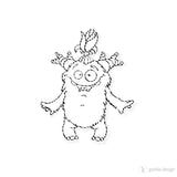 Digi Stamp Set "Monster mit Zopf" - Drucken | Basteln | Plotterdatei