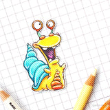 2er Digi Stamp Set "Schnecke" Drucken, Basteln Plotterdatei
